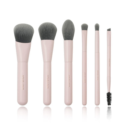 wendyBlue 6-Piece Mini Travel Makeup Brush Set with Storage Box