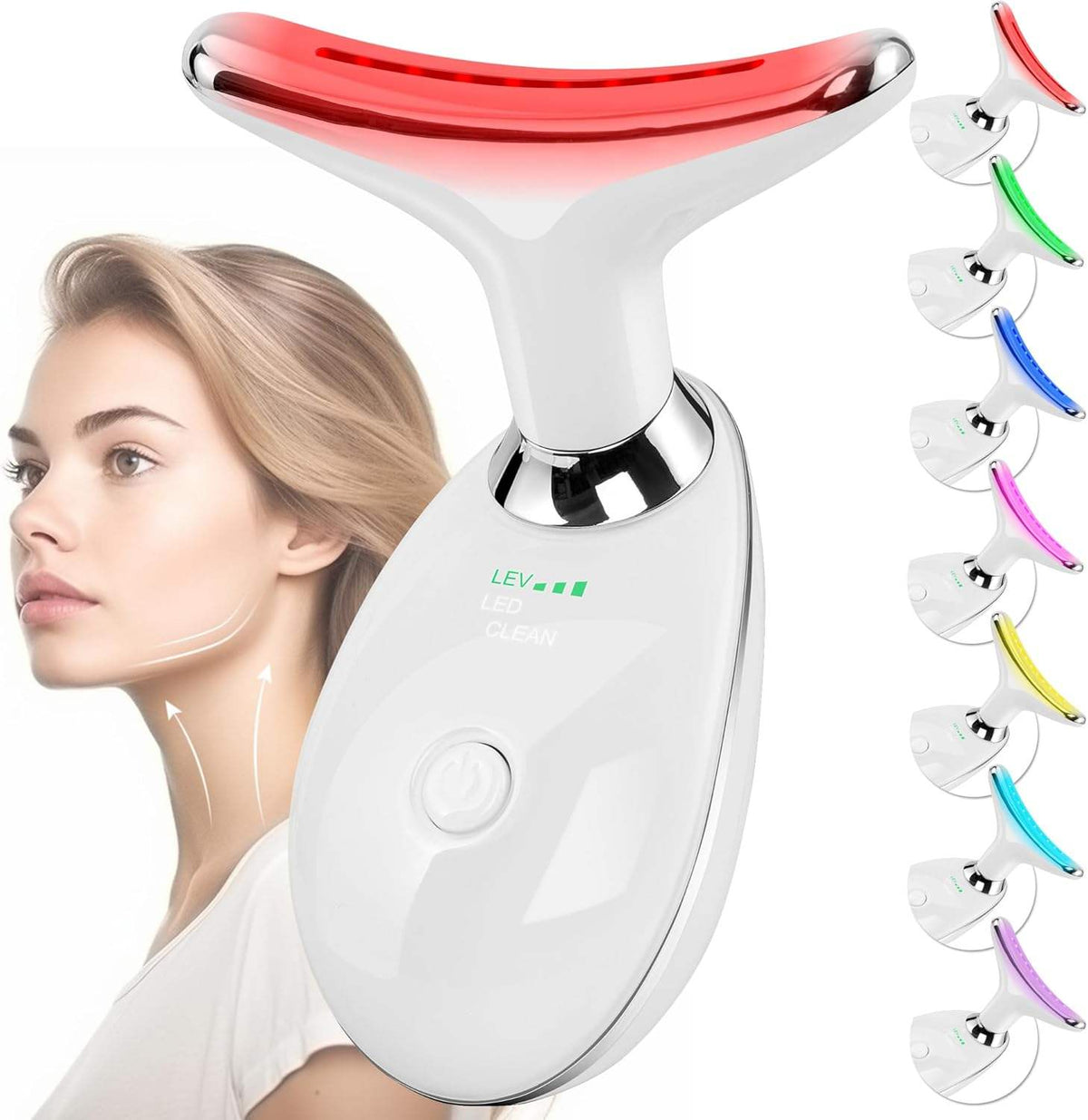 wendyBlue 5-in-1 LED Neck & Face Massager Beauty Device