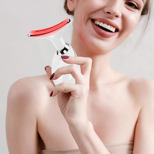 wendyBlue 5-in-1 LED Neck & Face Massager Beauty Device