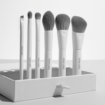 wendyBlue 6-Piece Mini Travel Makeup Brush Set with Storage Box