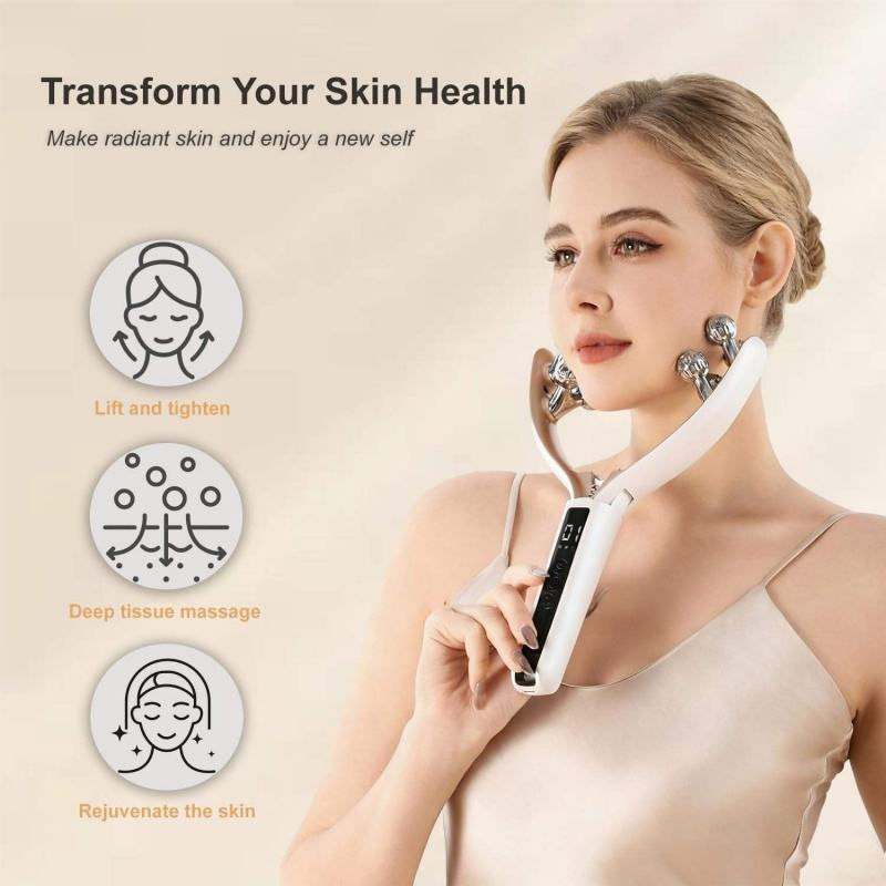 wendyBlue Rechargeable EMS Facial Roller Massager Device